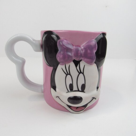 Disney Minnie Mouse Mug 3D Pink Monogram International 11 oz - Picture 1 of 11
